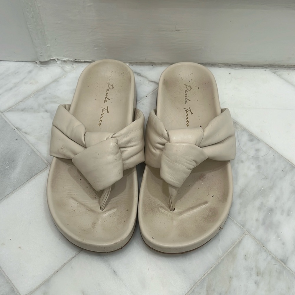 Paula Torres Mel Knotted Leather Sandal